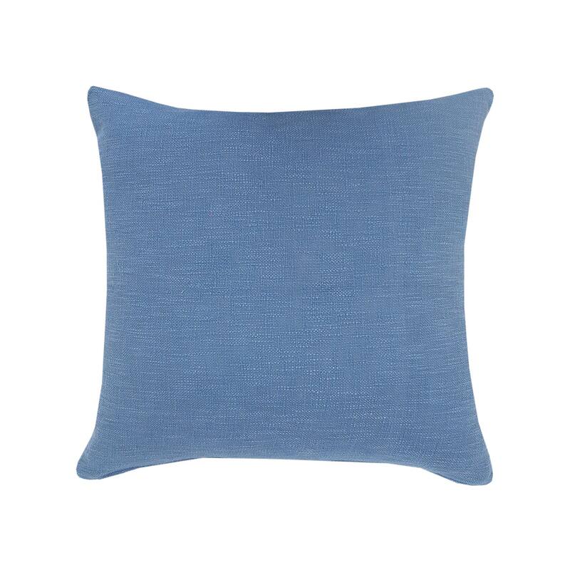 26" Blue Hand Woven Diamond Tufted Square Throw Pillow
