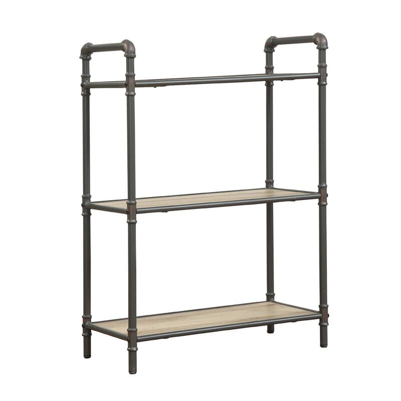 3 Tier Bookshelf with Metal Steel Tube