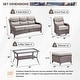 preview thumbnail 38 of 101, Outdoor Sofa with 6-Inch Thick Cushions Furniture for Porch