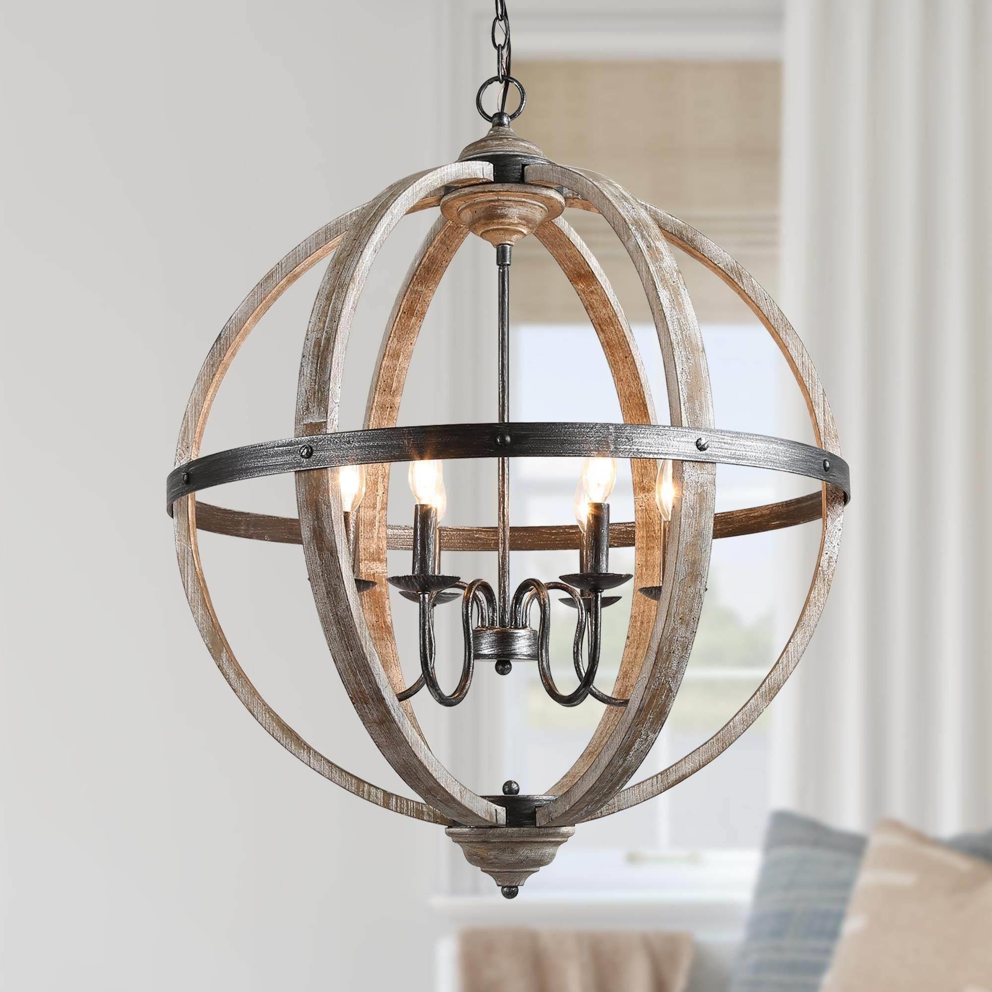 Farmhouse sphere chandelier cheap