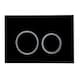 Option Black Round - Push Plates (Plastic)