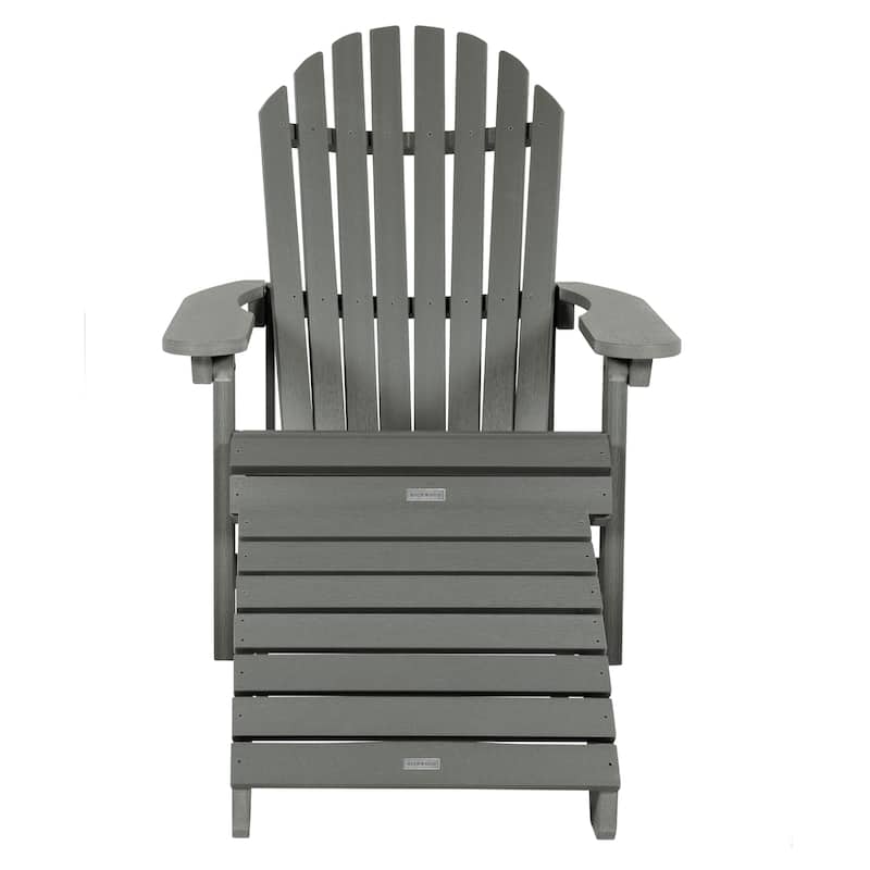 HIGHWOOD Folding and Reclining Adirondack Chair with Folding Ottoman