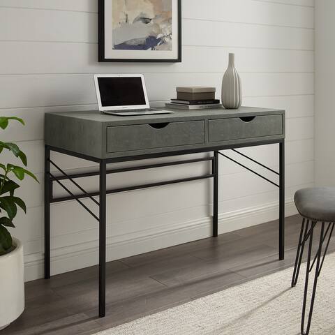 Middlebrook Designs 44-inch Faux Shagreen 2-Drawer Desk
