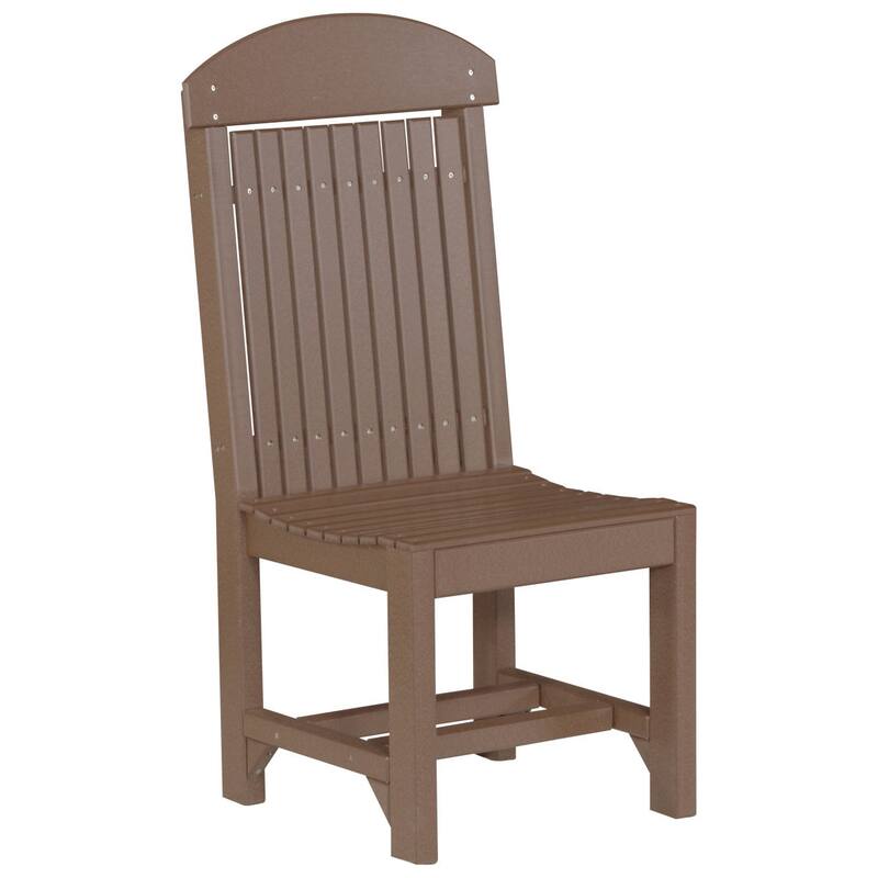 Set of 4 Poly Lumber Classic Dining Chairs - Side Chair - Chestnut Brown - Dining Height