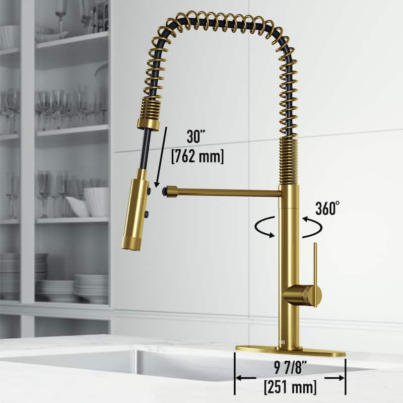 VIGO Sterling 23" H Single Handle Pull-Down Sprayer Kitchen Faucet