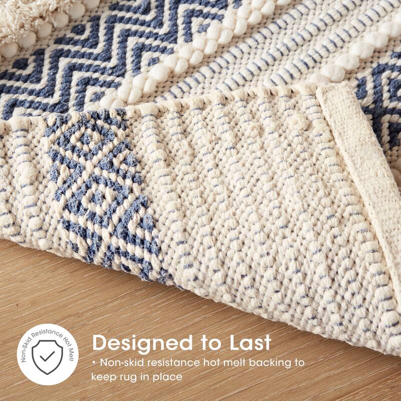 INK+IVY Asher Woven Texture Stripe Bath Rug