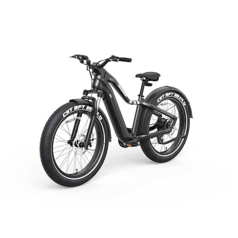 Electric Mountain Bike - Step Over Design, Black, Urban Commuter - 26
