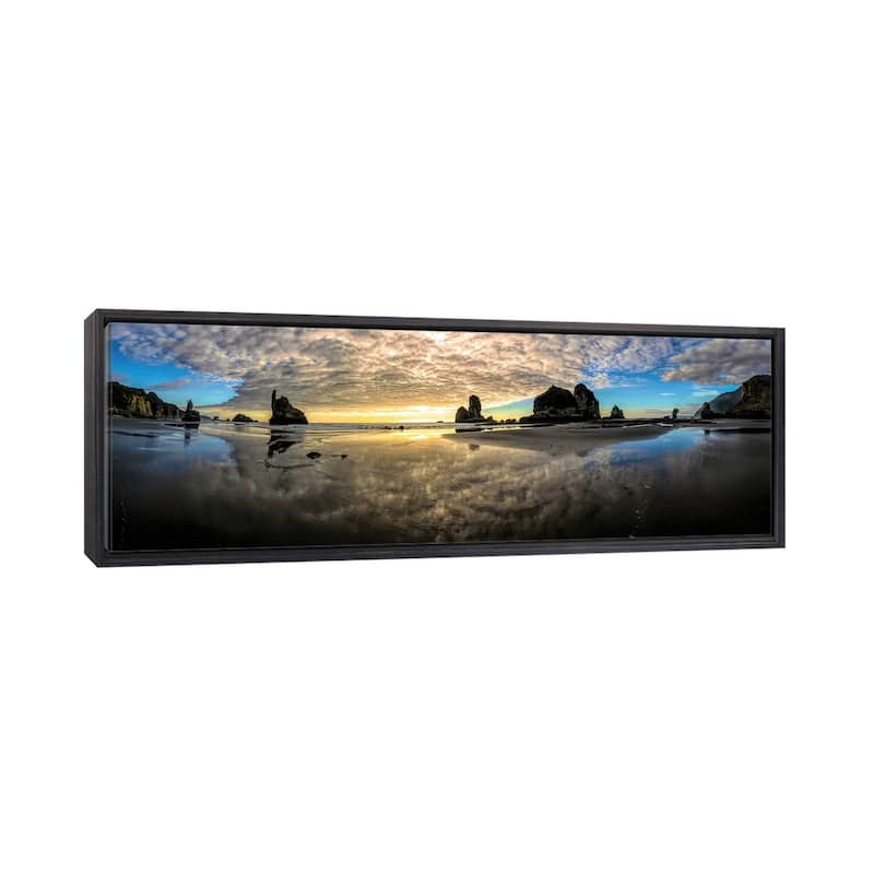 "Before Sunset Motukiekie Beach West Coast New Zealand" by OLena Art Framed