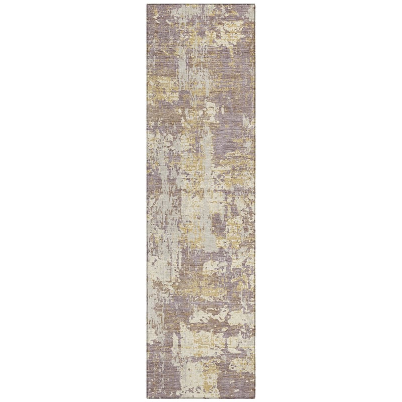 Machine Washable Indoor/ Outdoor Abstract Chantille Rug