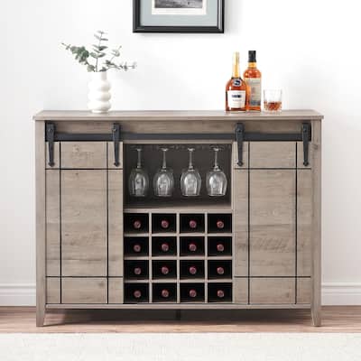 Farmhouse Coffee Bar Cabinet with Storage