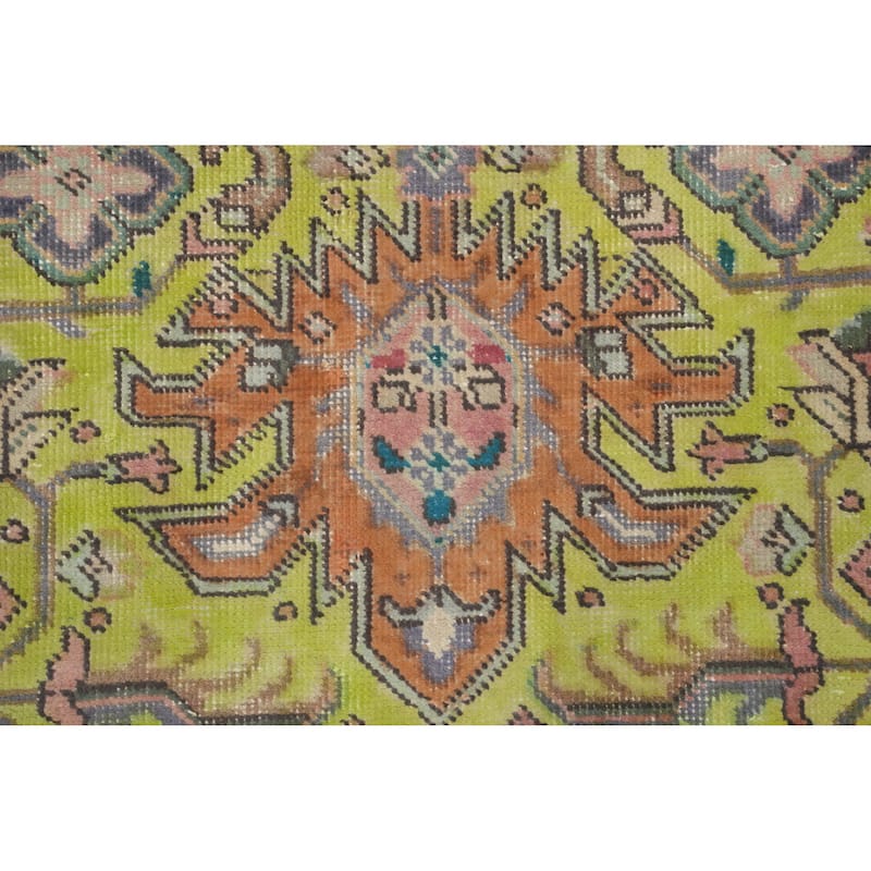 Hand Knotted Oriental 100% Wool Carpet Traditional Medallion Green Tabriz Area Rug - 12' 6'' X 9' 9''