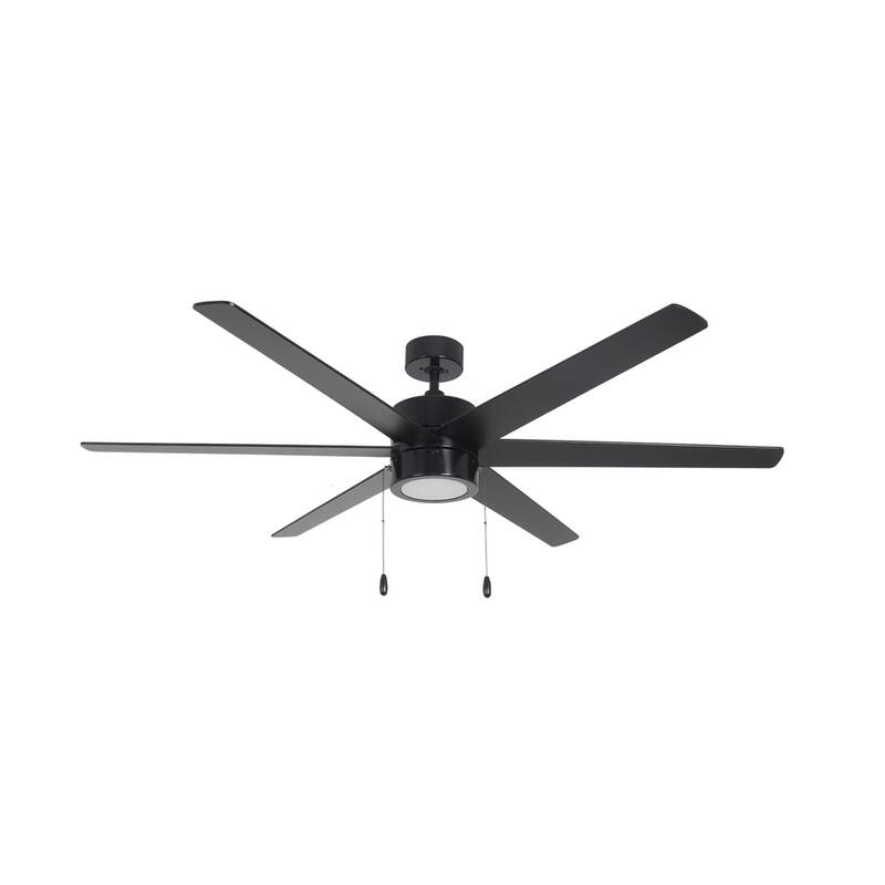 60" Aldea X 6-Blade Ceiling Fan Oil Rubbed Bronze Finish with Integrated LED Light - Oil Rubbed Bronze