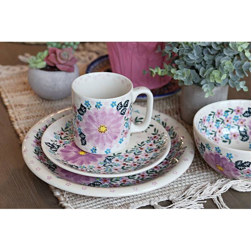 Blue Rose Polish Pottery Vena Dessert Plate
