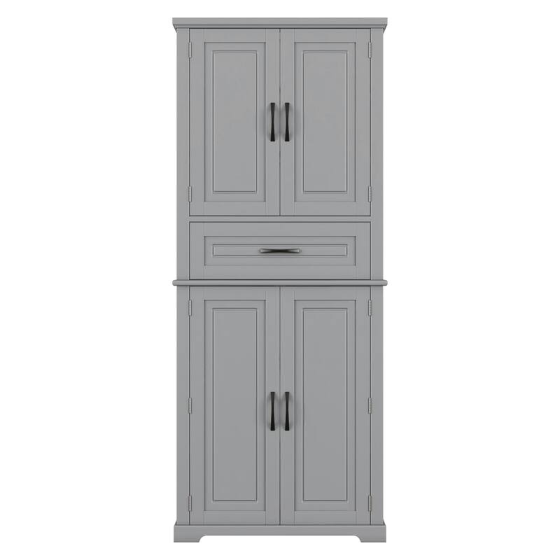 Bathroom Cabinet Clothes Cabinet with Adjustable Rack, Storage Cabinet Floor Cabinet with Soft-Close Hinges