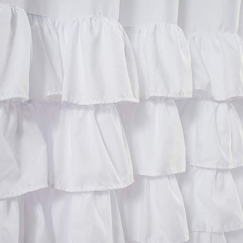 DriftAway Ruffle Layer Semi Sheer Window Curtains for Living Room Bedding Room 2 Panels Rod Pocket - 50" width x 84 " length