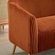preview thumbnail 20 of 31, 50.78" Modern Loveseat Couch Sofa, Corduroy Fabric Upholstered 2-Seat Sofa, Loveseat with Wooden Walnut Legs