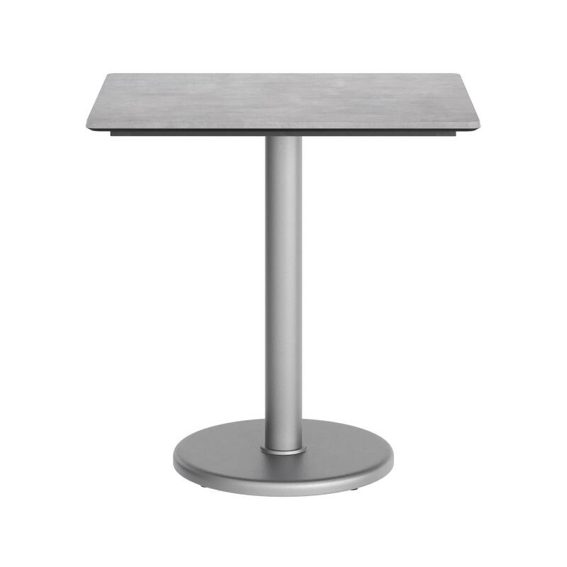 Commercial All-Weather HPL Tabletop with Round Base - 29.75"W x 23.75"D x 29.5"H