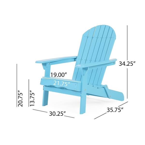 dimension image slide 4 of 5, Hanlee Outdoor Rustic Acacia Wood Folding Adirondack Chair (Set of 2) by Christopher Knight Home