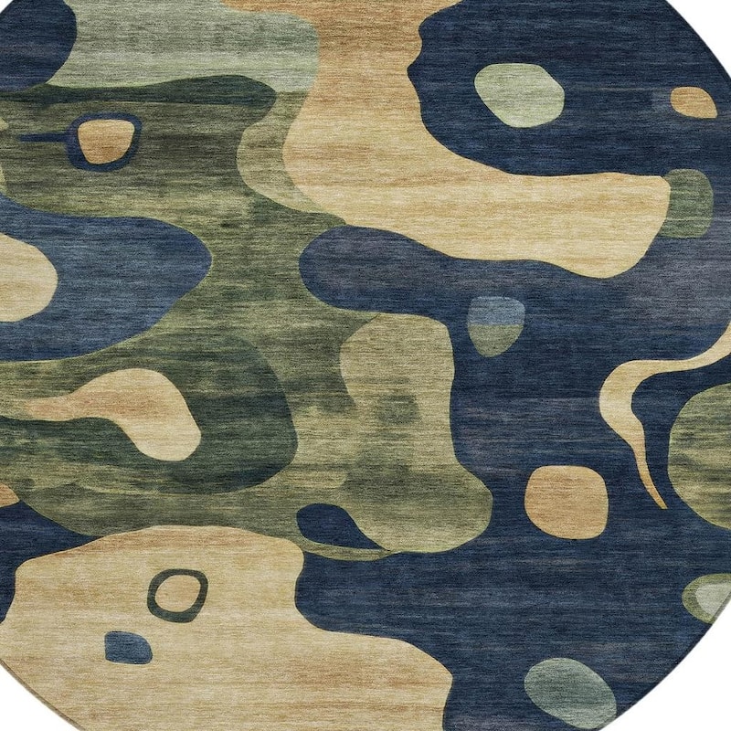 HomeRoots Abstract Transitional Rectangle Outdoor Rug