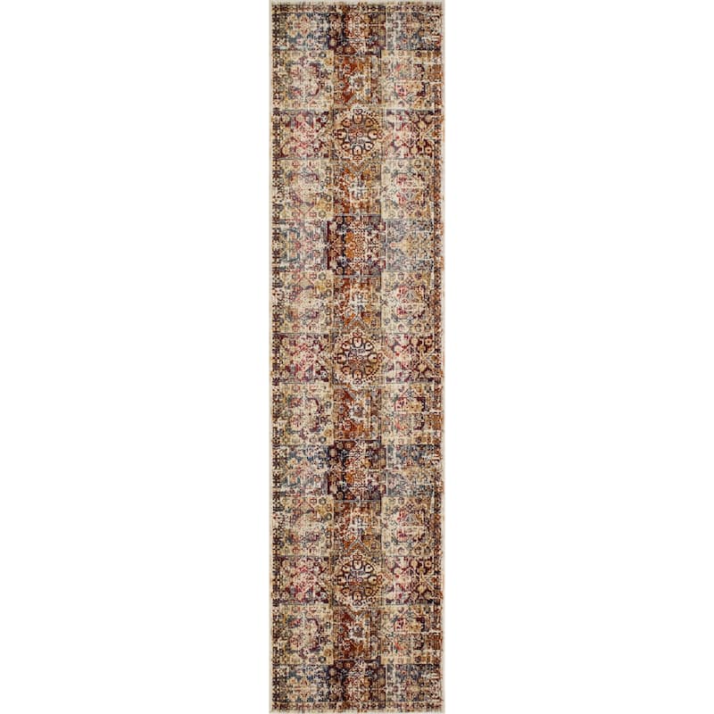 Noori Rug Latif Tracey Rug - 2'0" x 5'9" Runner - Ivory/Rust