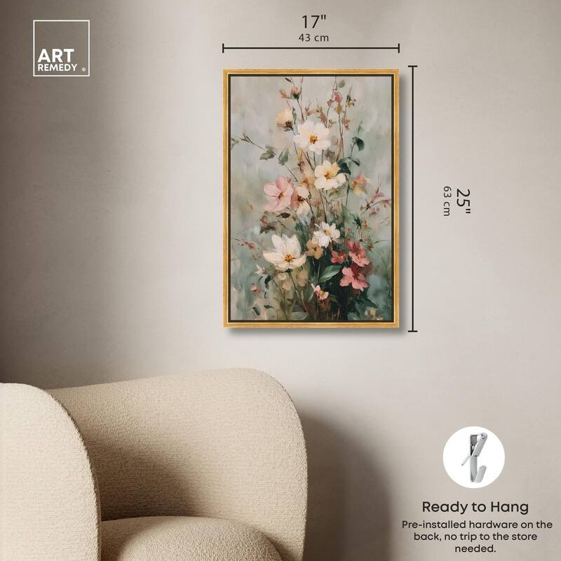 Vintage White Whispers Canvas by Art Remedy