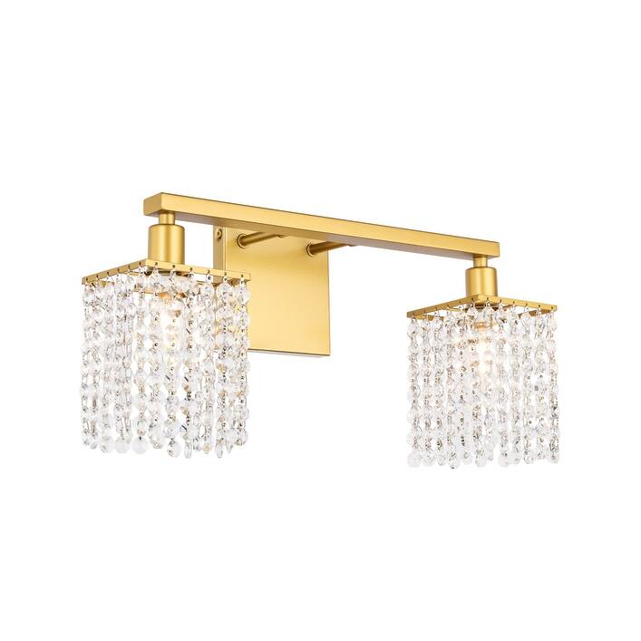 Olivia 2-light Glam Clear Crystals Vanity Light