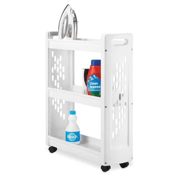 Whitmor 3-Tier Rolling Laundry Cart - Space Saving - On Sale - Bed Bath ...