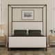 Christopher Knight Home - Alice Modern PU Upholstered King Canopy Bed Frame with Iron Legs