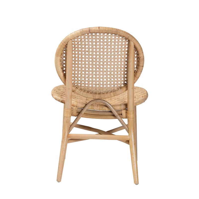 Osaka Modern Bohemian Natural Brown Rattan Dining Chair