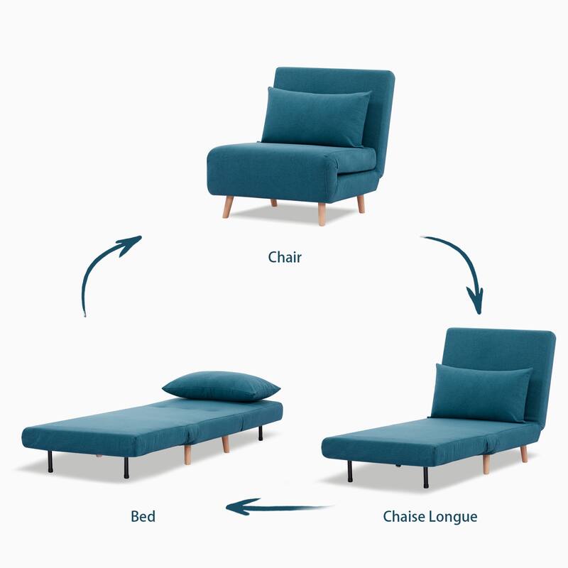 Artdeco Home - Tustin Upholstered Convertible Lounge/ Sleeper Chair