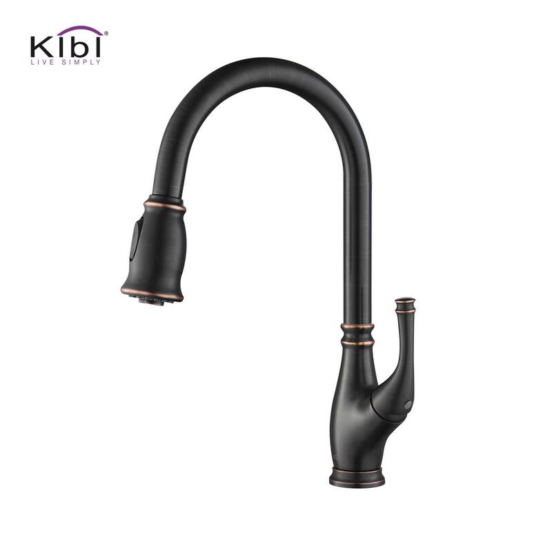 Summit Single Handle Pull Down Kitchen Sink Faucet - Oil Rubbed Bronze
