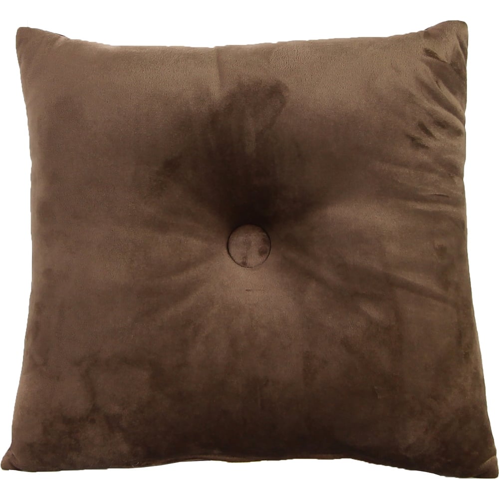 16" x 16" Solid Tufted Indoor Throw Pillow with Fabric Button