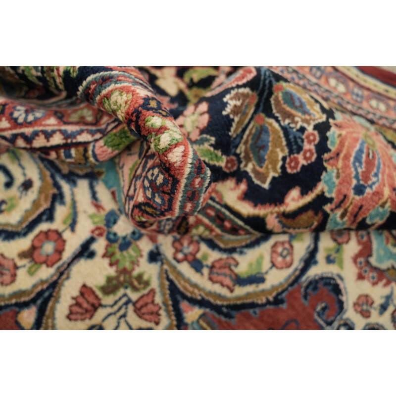 Hand Knotted Oriental 100% Wool Carpet Traditional Traditional Red Mahal Area Rug - 13' 10'' X 10' 6''