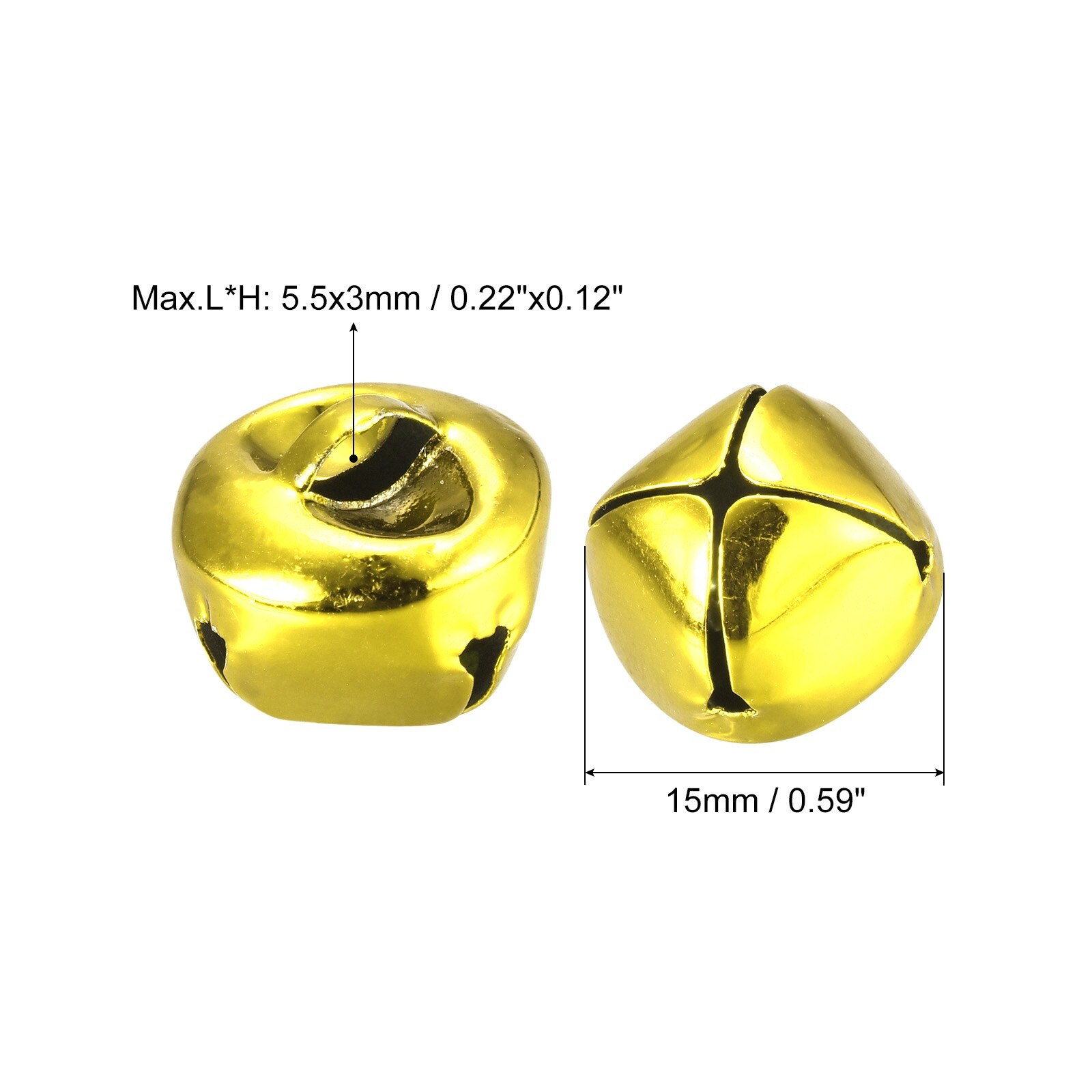 Jingle Bells, 10mm 120pcs Small Bells for Crafts DIY Christmas, Gold Tone -  Yahoo Shopping