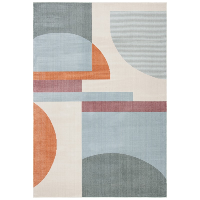 SAFAVIEH Orwell Goldia Mid-Century Modern Rug - 2' x 3' - Ivory/Blue