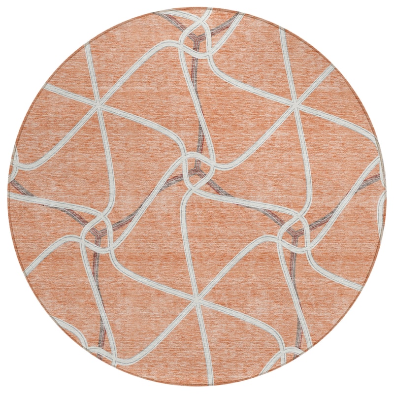 HomeRoots Geometric Contemporary Rectangle Outdoor Rug