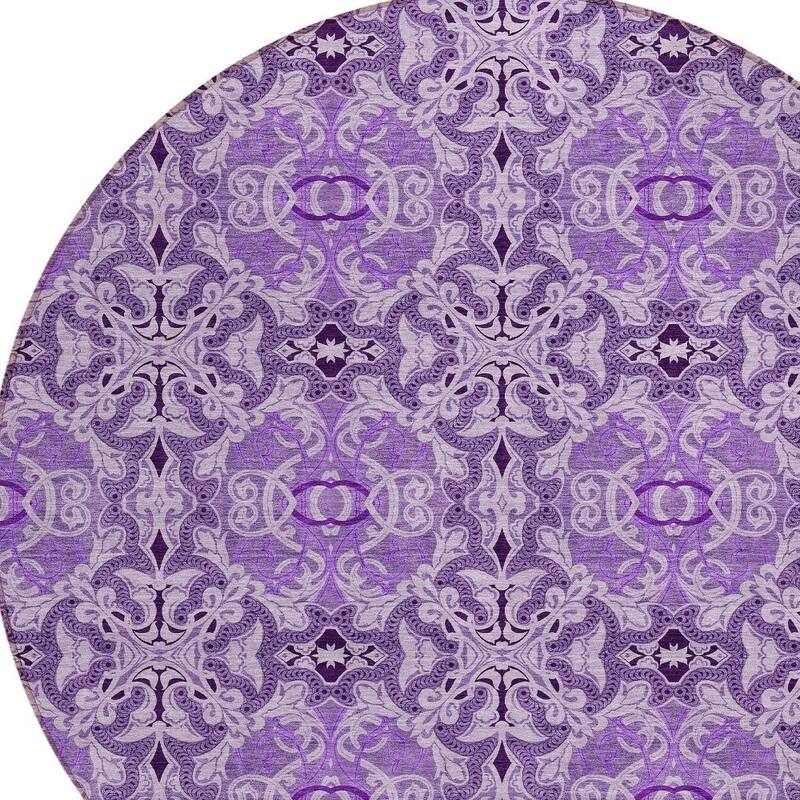 HomeRoots Medallion Transitional Rectangle Outdoor Rug