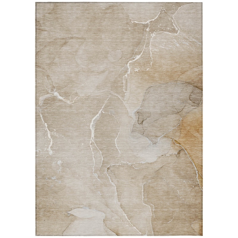 Elfi Modern Art-Inspired Weather Resistant Classic Meets Modern Outdoor Rug