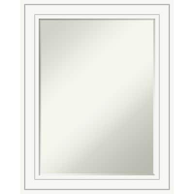 Petite Bevel Wood Bathroom Wall Mirror - Craftsman White Frame - Craftsman White - 23 x 29 in