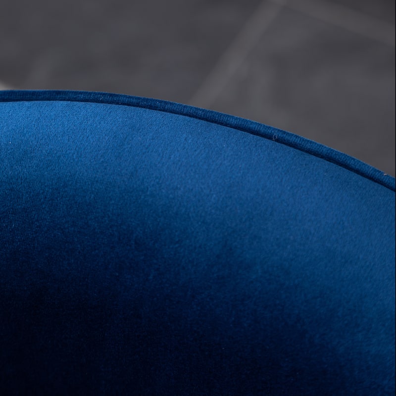 Roundhill Furniture Wania Contemporary Velvet Swivel Chair, Blue