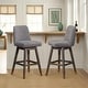 preview thumbnail 5 of 176, Amalie Upholstered Bar Stool, Swivel Counter Height Stool with Solid Wood Frame