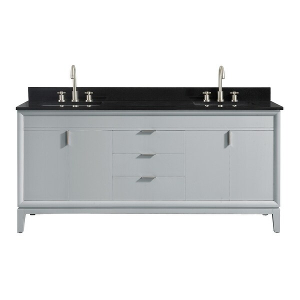 Avanity EMMA-VS73 Emma 73" Free Standing Double Vanity Set with Wood Cabinet, Granite Vanity Top and Two Vitreous China