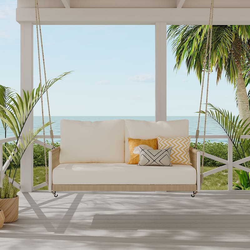 Woven Rope Outdoor Swing Sofa for 2