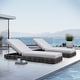 preview thumbnail 1 of 9, The Laze Moderno Outdoor Chaise Lounge (Set of 2)