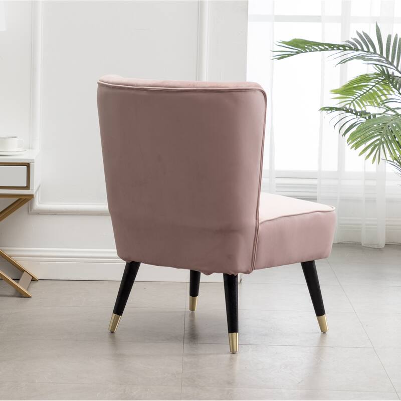 Contemporary Velvet Upholstered Accent Chair, for Living Room