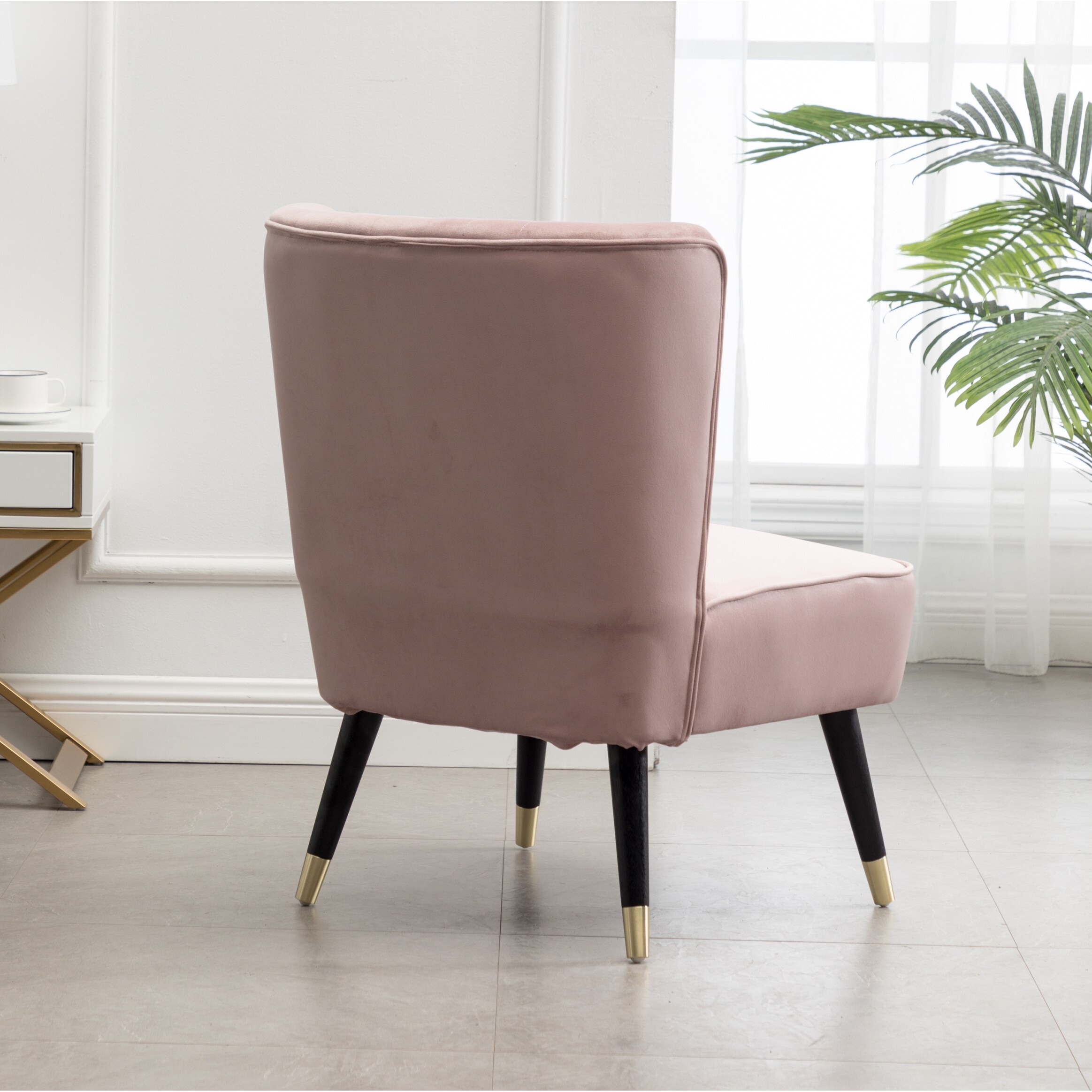 Elon contemporary velvet upholstered accent chair sales