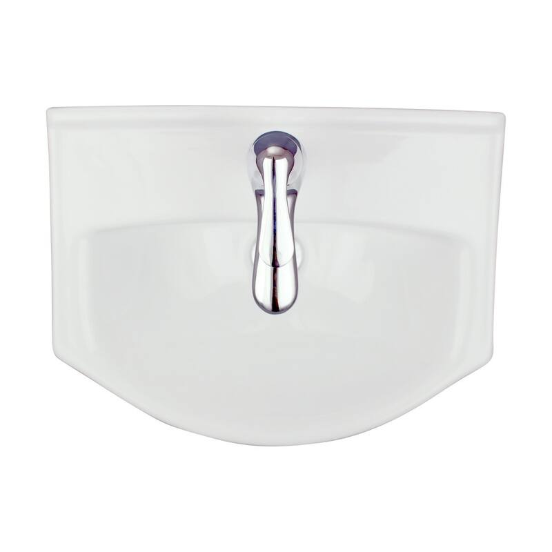White Cabinet Vanity Sink Mahayla 17-3/4" Porcelain Sink with Faucet, Drain and Overflow Renovators Supply