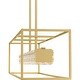 preview thumbnail 5 of 8, Dazzle Integrated LED Soft Gold Linear Chandelier