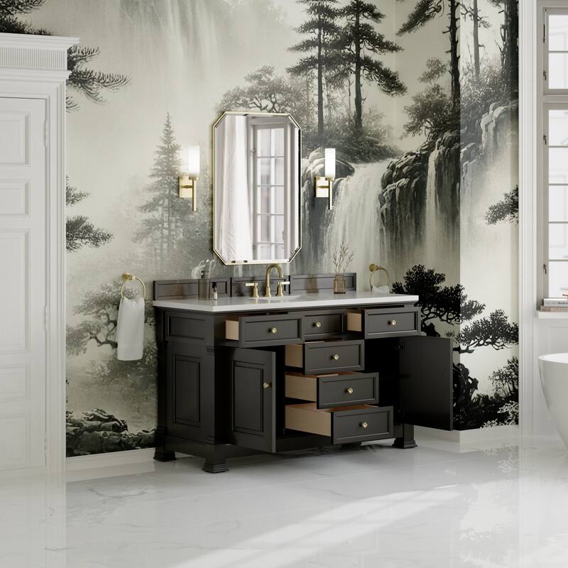 Brookfield 60S" Single Vanity, Black Onyx