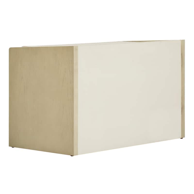 SAFAVIEH Roseanna Shoe Storage Bench Oak / Beige - 34" W x 18" D x 21" H - 34Wx18Dx21H